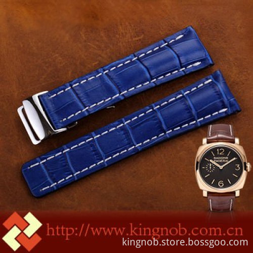 Watch Leather Band for Breitling Luxury Royalblue Watch Strap Watch Belt Watch Bracelet With Deployment Buckle